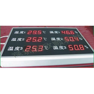 多路顯示溫濕度屏，可同時檢測不同地點溫濕度變化